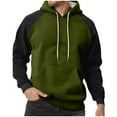 thumbnail image 4 of Stamzod Valentines Hoodies for Men and Women 2025 Fashion Patchwork Warm Fleece Hoodie Couple Pullover Hooded Sweatshirt with Pocket Plus Size Unisex Winter Clothes Green XXL, 4 of 8