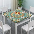 thumbnail image 3 of Tablecloth Artistic Floral Paisley Mandala Design Waterproof Elastic Squre Cover with Back for Meditation and Healing, 3 of 6