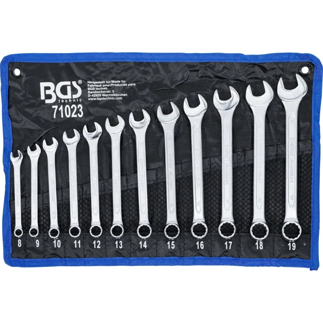 JUEGO LLAVES COMBINADAS | 8 - 19 MM | 12 PZ | BGS 71023