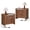 walnut -2 pcs, variant on MIYZEAL 25.2" Walnut Fluted Nightstand with 2 Drawers, Optional Charging Station, Modern Wood Bedside Table, Mid-Century End Table for Bedroom, Small Space