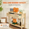 thumbnail image 4 of VEVOR Rattan Console Table with 2 Storage Drawers, Rattan Entryway Table with Natural Rattan Sliding Door, Console Sofa Table for Living Room, Study, Entryway Or TV Wall, Natural, 4 of 9