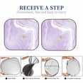 thumbnail image 6 of Haiem Lavender Glitter Foil Stripes Car Windshield Sun Shade (2 Pieces) Foldable Windshield Sun Shade Car Accessories for Truck SUV Pickup-Small, 6 of 7