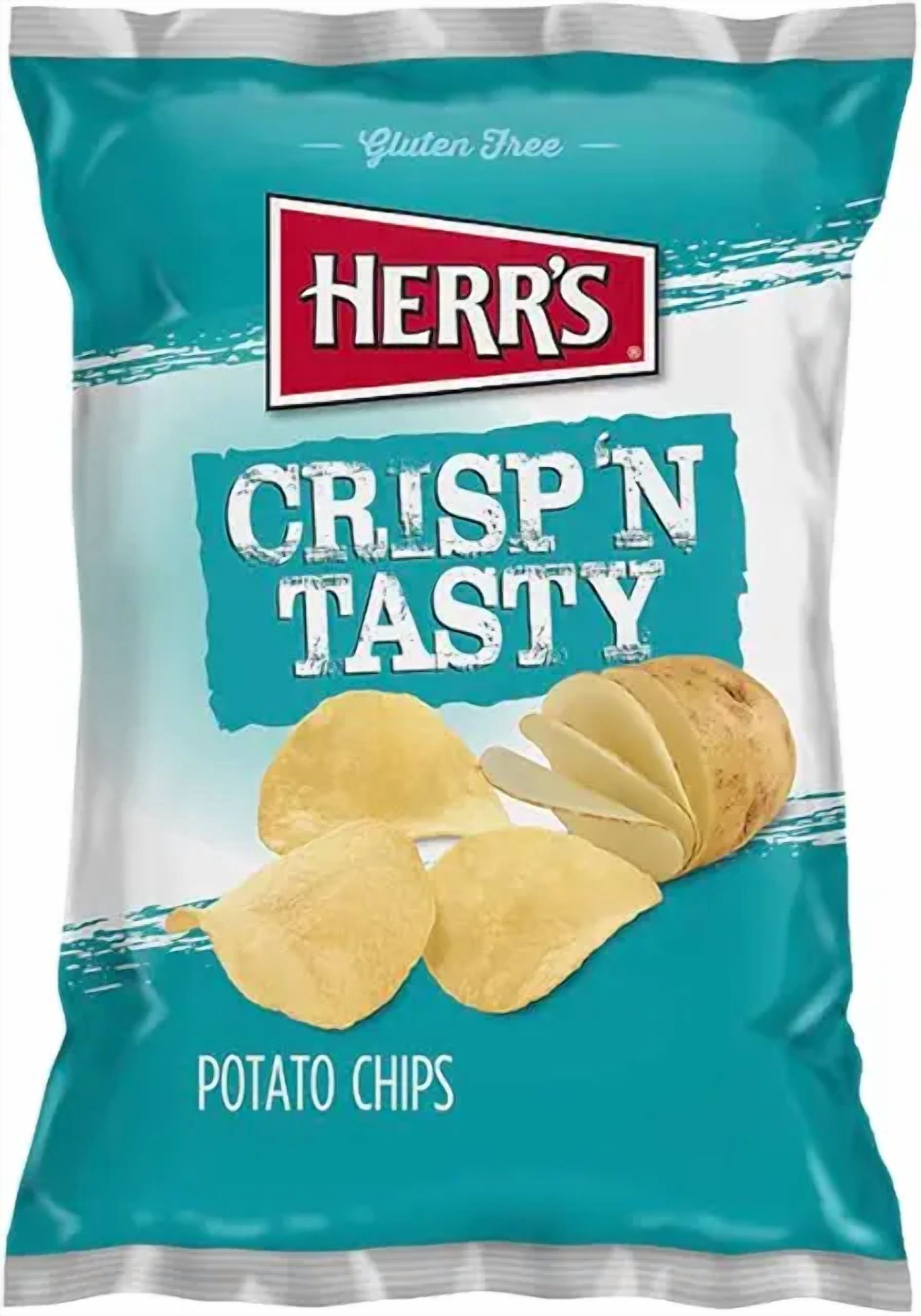 Herr`s Regular Potato Chips 1 oz Pack of 42 (Curated by RJ Snacks)
