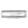 thumbnail image 6 of 14K White Gold 7mm Double Milgrain Comfort Fit Band Ring Size 5, 6 of 7