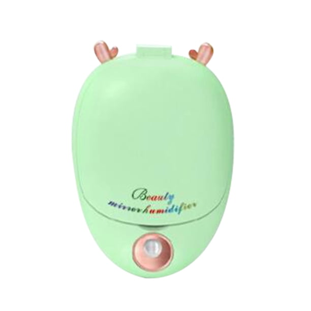 Facial portátil, práctico rociador de niebla fría, vaporizador facial de atomización humectante automático recargable por USB para el cuidado de la piel Mak (incluye un espejo)