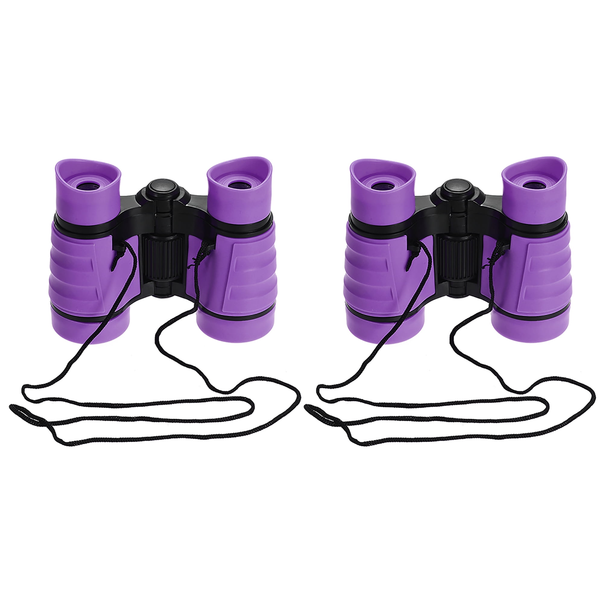 2pcs Toy Binoculars 4X30 Compact Foldable Binoculars Shock Proof Purple