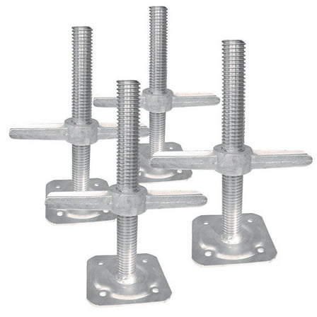 Metaltech Adjustable Leveling Jacks, 4-Pk., For Baker-Style Scaffolding, Model# I-IBSJP12H4