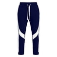 thumbnail image 5 of MXALUOB Track Pants for Men Color Block Elastic Waist Drawstring Athletic Joggers Fashion Full Length Workout Pant Gym Running Trousers, 5 of 6