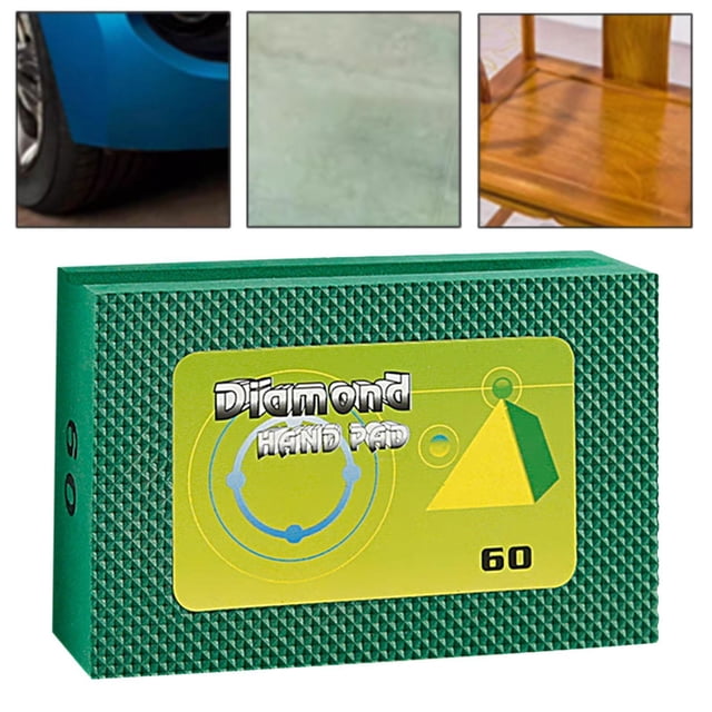 Almohadilla de pulido manual con respaldo de espuma, práctica, resistente y fácil de usar, bloque de lijado para hormigón, mármol, granito y baldosas. Grano 60