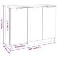 thumbnail image 4 of vidaXL Sideboard Concrete Grey 90.5x30x70 cm Engineered Wood, 4 of 5