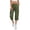 Army Green, variant on Cargo Capris for Women with Drawstring and Pockets Loose Fit Straight Leg Capri Pants Casual Elastic Waisted Hiking Cropped Pants Coffee S