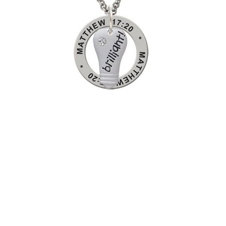 Light Bulb Rings - Resin Brilliant Light Bulb Matthew 17:20 Affirmation Ring Necklace