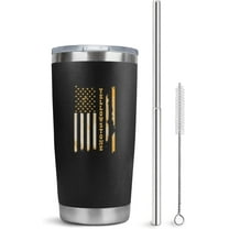 Syolin Yellowstone Tumbler Yellowstone Cups with Lids and Straws Stainless Vacuum Tumbler 20oz, Black, One Size