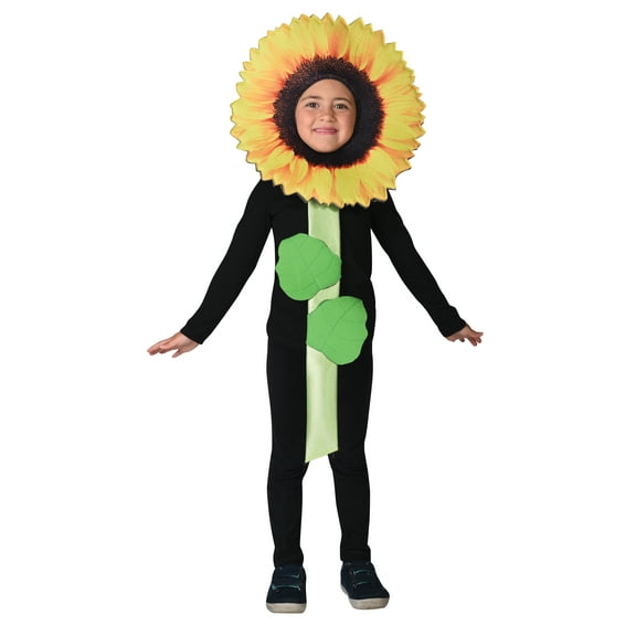 Rasta Imposta Sunflower Flower Halloween Costume, Girls and Boys, Yellow, Child Size 3-6, 1168-36
