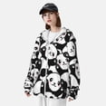 thumbnail image 5 of Balery Seamless Pattern Cute Panda Men's Women's UPF 50+ Sun Protection Lightweight Hoodie Performance Long Sleeve Shirt for Fishing Running-3X-Large, 5 of 9