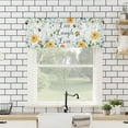 thumbnail image 2 of Rdsfhsp Window Valances Eucalyptus Leaf Flower Yellow Dandelion Farmhouse Valance for Living Room, Rod Pocket Valances Small Kitchen Curtain Valance Light Filtering Bathroom Decor Curtain 54"x18", 2 of 5