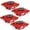 Red, variant on Kojooin 6 Ton Heavy Duty Machinery Dolly Set – 4 Pack, Carbon Steel, 360° Rotating PU Wheels, Industrial Movers for Warehouses & Workshops
