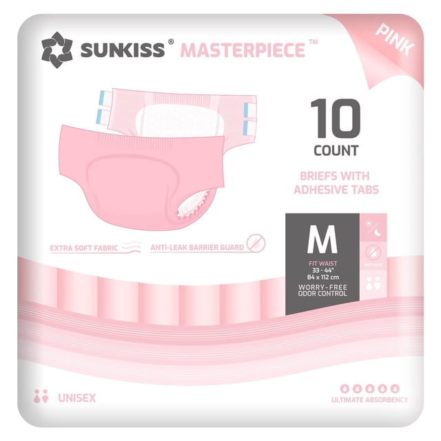 Pañales desechables SUNKISS Masterpiece para adultos para incontinencia