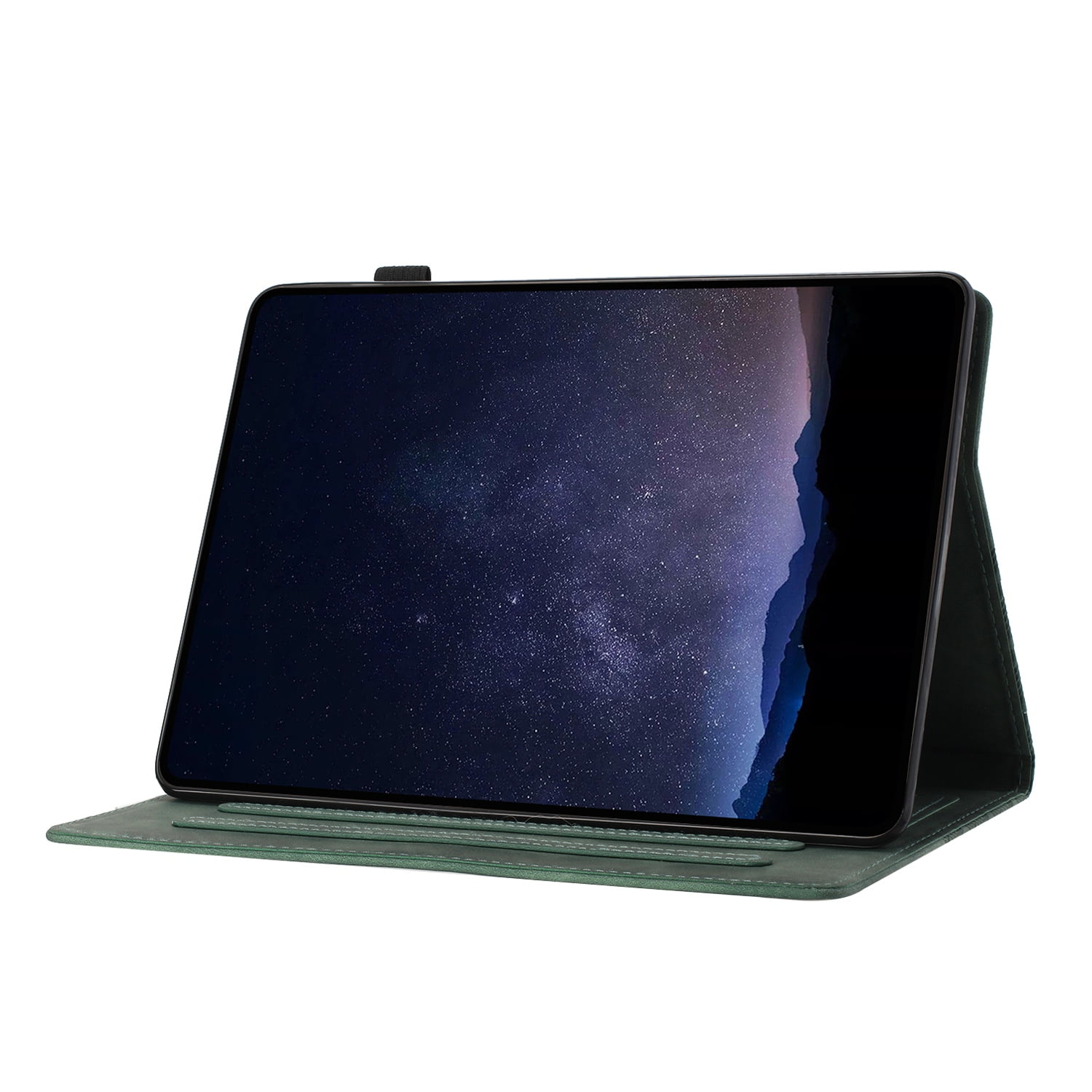 Allytechgroup Slim Case for Apple iPad Pro 11" M4 2024, Premium PU Leather Folio Flip Cover Stand Anti-Scratch Cards Slots Pencil Holder Smart Case Cover Auto Sleep Wake, Green