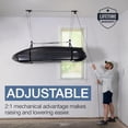thumbnail image 3 of Cargo Box Pulley System Heavy-Duty Garage Hoist Lift for Rooftop Carriers Garage Storage Garage Organization Ceiling Hoist with Pulley Holds 150 lbs - Fits 810 ft Ceilings, 3 of 7