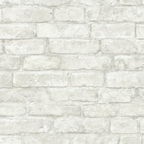 InHome White Washed Denver Brick Peel And Stick Pvc Adhesive Wallpaper, 216-in by 20.5-in, 30.75 sq. ft.