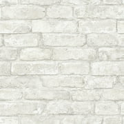 InHome Portsmouth Brick White Peel & Stick Wallpaper