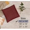 thumbnail image 3 of Ruvanti - 4 Pack 100% Cotton Fabric Throw Pillows Cover, 16x16 Soft, Cozy Square Decorative Pillows Covers for Sofa, Couch Pillows, Bed, Living Room Luxury Cushion Covers Only; Red and Black, 3 of 8