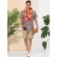 thumbnail image 4 of Lars Amadeus CamiCon Estampado De Leopardo PaHombre, ManCorta, Con Botones, Camisas Con Estampado De Guepardo De Verano marrón M, 4 of 6