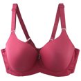 thumbnail image 3 of Bmawag Underwire Bras for Women Plus Size Adjustable Shoulder Straps Lace Bra Underwiree Extra-Elastic Bra Active Yoga Sports Bras Wine 105C, 3 of 6