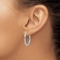thumbnail image 3 of Chisel Stainless Steel Polished 3mm Hinged Hoop Earrings - 25mm, 3 of 6