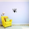 thumbnail image 1 of Custom Decals I Love You Wall Art Size: 12 X 12 Inches Color: Black, 1 of 1