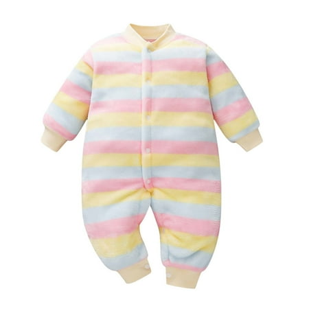 

Vikakiooze Newborn Infant Baby Girl Boy Thick Warm Romper Multicolor Cute Print Jumpsuit