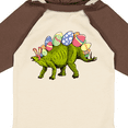 thumbnail image 4 of Inktastic Easter Bunny Stegosaurus with Eggs and Pink Ears Boys or Girls Long Sleeve Baby Bodysuit, 4 of 5