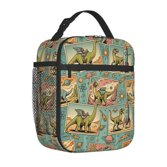 Dinosaurs Lunch Box Reusable Insulated Lunch Bag For Women Men Waterproof Tote Lunch Box Thermal Cooler Lunch Tote Bag For Work Office Travel Picnic