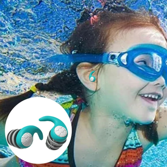 Reusable Silicone Ear Plugs for Kids Water Activities Swimming Surfing Shower and Sleep