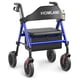 thumbnail image 1 of Andadores HOMLAND para personas mayores con asiento, andador plegable con ruedas, marco de aluminio reforzado, ruedas grandes de goma de 20 cm para todo terreno, andador ligero con ruedas y altura aju, 1 of 5