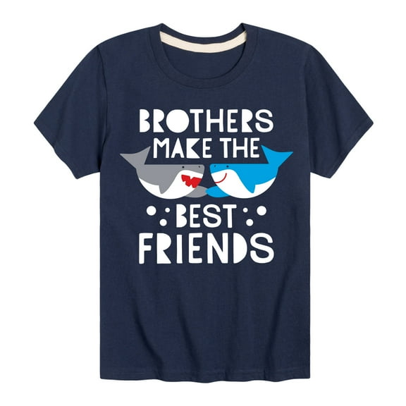 Instant Message - Brothers Best Friends Shark - Toddler and Youth Short Sleeve T-Shirt