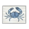 thumbnail image 5 of Stupell Industries Detailed Blue Crab Grainy Pattern Aquatic Botanicals Graphic Art Gray Framed Art Print Wall Art, Design by Darlene Seale, 5 of 5