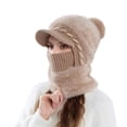 thumbnail image 3 of 3 In 1 Beanie Hat for Women Winter Fleece Lined Balaclava Knit Cycling Hat with Scarf & Face Mask, 3 of 4