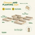 thumbnail image 5 of Greenes Fence Original Pine Raised Garden Bed, 80 Sq. ft. 12' x 12' x 10.5-14", 5 of 8