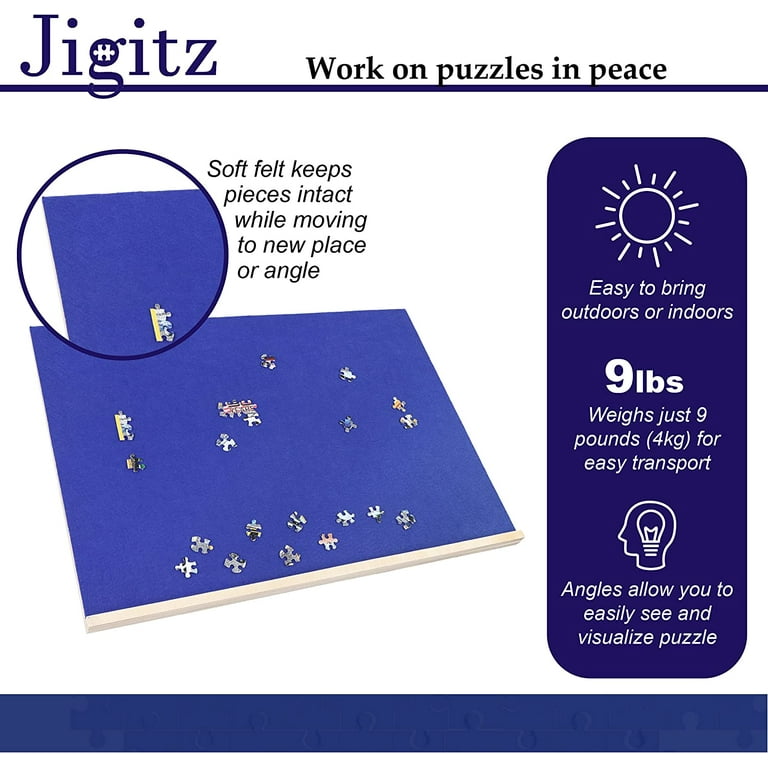 Jigitz Jigsaw Puzzle Boards Tabletop Puzzle Easel - Puzzle Table Adjustable  Tray