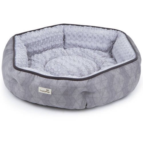 TrustyPup LazyLoveseat Dog Bed, Quilt Gray