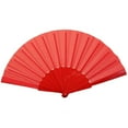 thumbnail image 4 of Retro Chinese Portable Plastic Elegant Folding Fan Cloth Hand Fan Silk Fan Handheld Fabric Hand Fan WHITE, 4 of 7