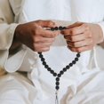 thumbnail image 3 of Muslim Prayer Beads Pilgrimage Glass Beads Rosary Prayer Hand Chain (Black), 3 of 4