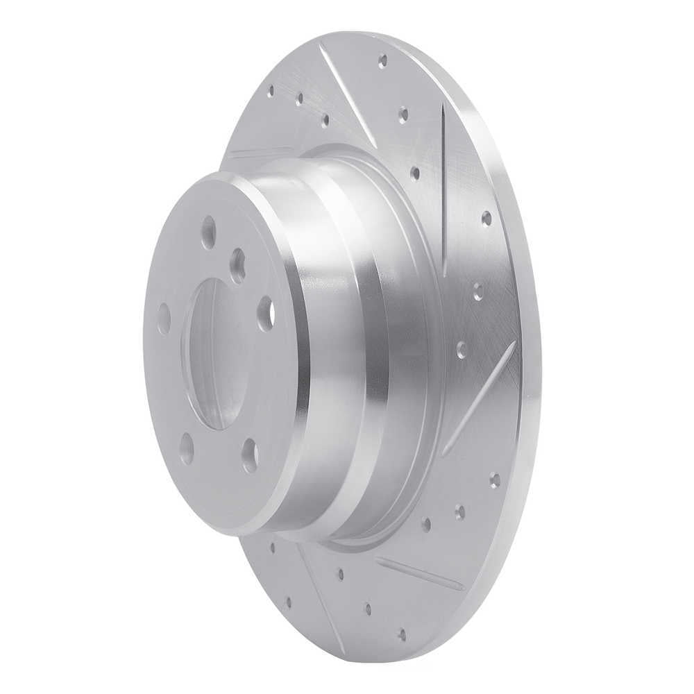 Dynamic Friction Company 631-31136R DFC Brake Rotor - Drilled And Slotted - Silver