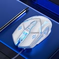 thumbnail image 3 of RGB Souris de Jeu Câblé RGB Souris Ergonomique Rétroéclairée avec 7 Mute Rétro-Éclairage Blanc, 3 of 5