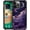 Dark night starry purple, variant on Phone Case Compatible with iPhone 14 Plus,Tongue Sticking Out Cool Black Girl Girl Cases, Tempered Glass Back+Soft Silicone TPU Shock Protective Case for iPhone 14 Plus.