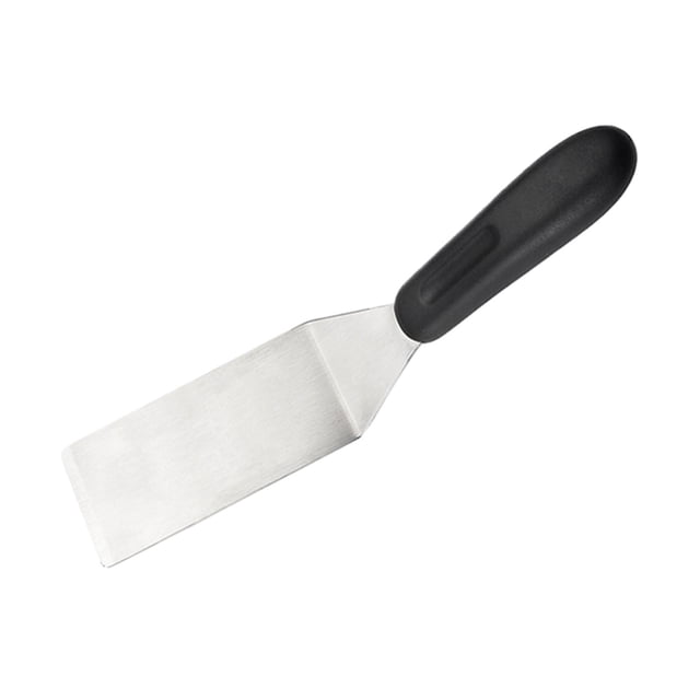 Espátulas metálicas 1 unidad Espátula de acero inoxidable con mango térmico Espátula de acero inoxidable de 9,8 pulgadas Ideal para postres, tortitas, huevos, raspador de plancha o barbacoa