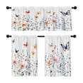 thumbnail image 2 of Kitchen Short Curtain Pair, 2D Printed Polyester Half Window Curtains, Waterproof Oil-Resistant Light Filtering, 137 x 45 cm, 70 x 100 cm, 2 of 6