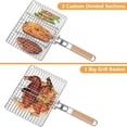 thumbnail image 2 of LazySpin Grill Basket, Fish Grill Basket Rustproof Stainless Steel BBQ Grilling Basket, 2 of 9